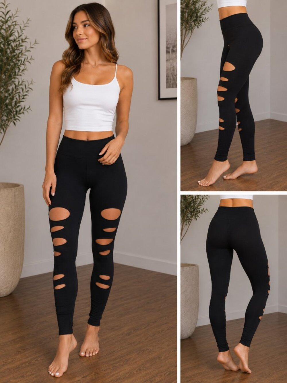 NIKIBIKI SLASHED/SLIT LEGGINGS NEW.